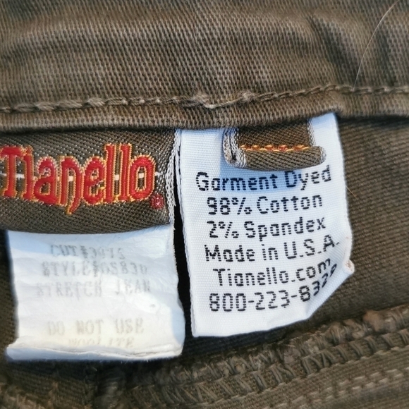 VINTAGE Jeans Hi-Waisted Stretch Olive Green XXS - Picture 7 of 9